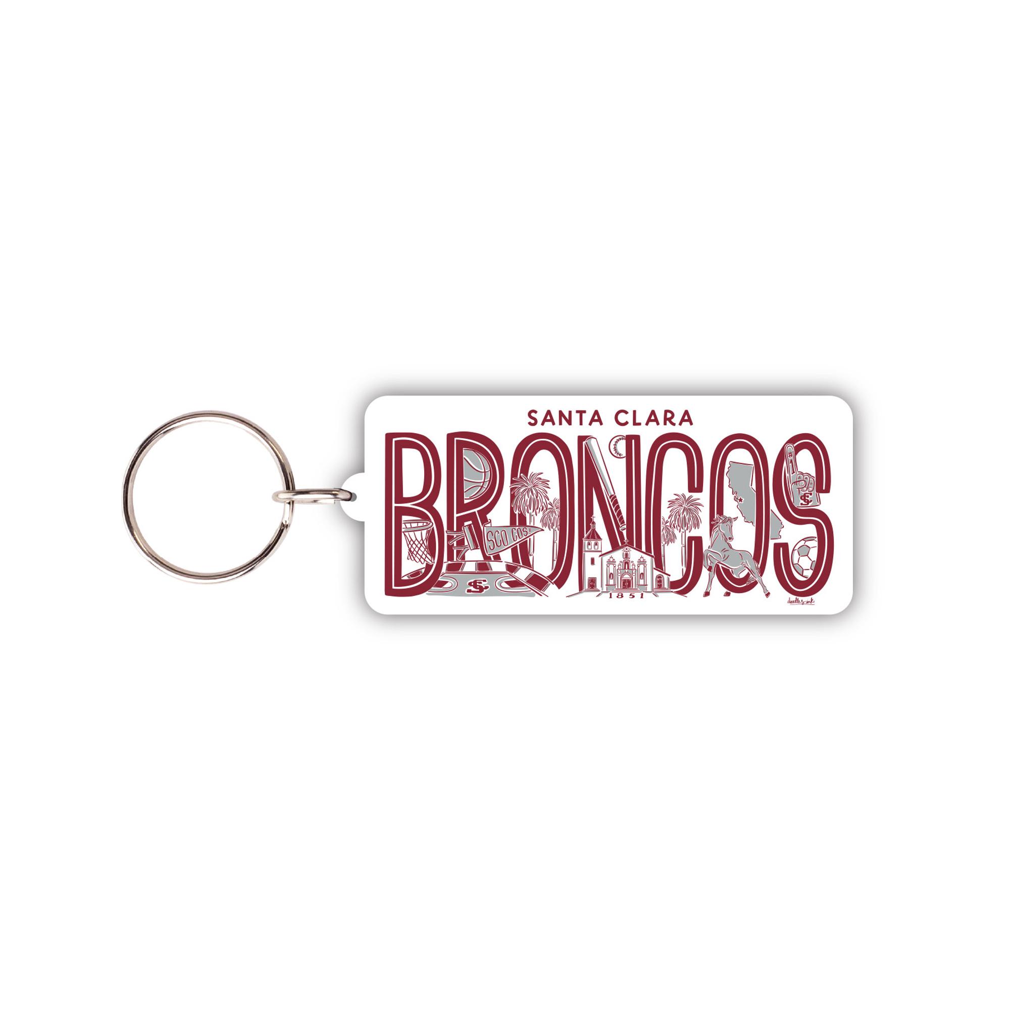 Product image 1 of 1 for Santa Clara Broncos Recycled Wood Keychain