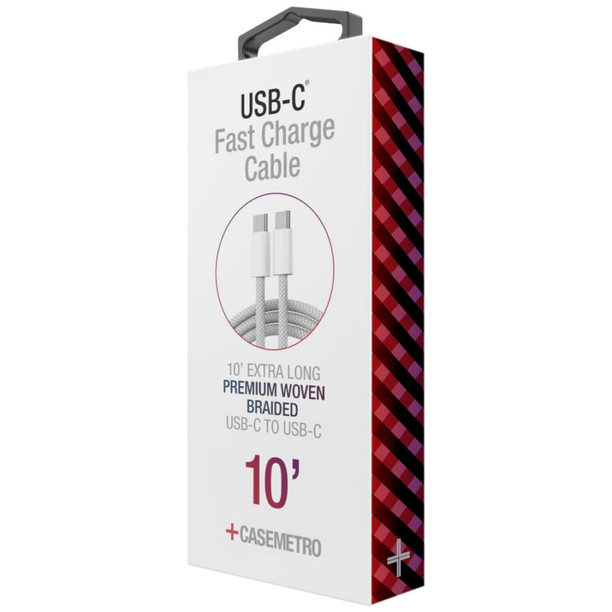 image of: CABLE 10' USB-C TO USB-C FAST SLIVER STRIPE