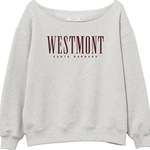 L2 Reverse Fleece Tiffany Off-Shoulder; $52.95