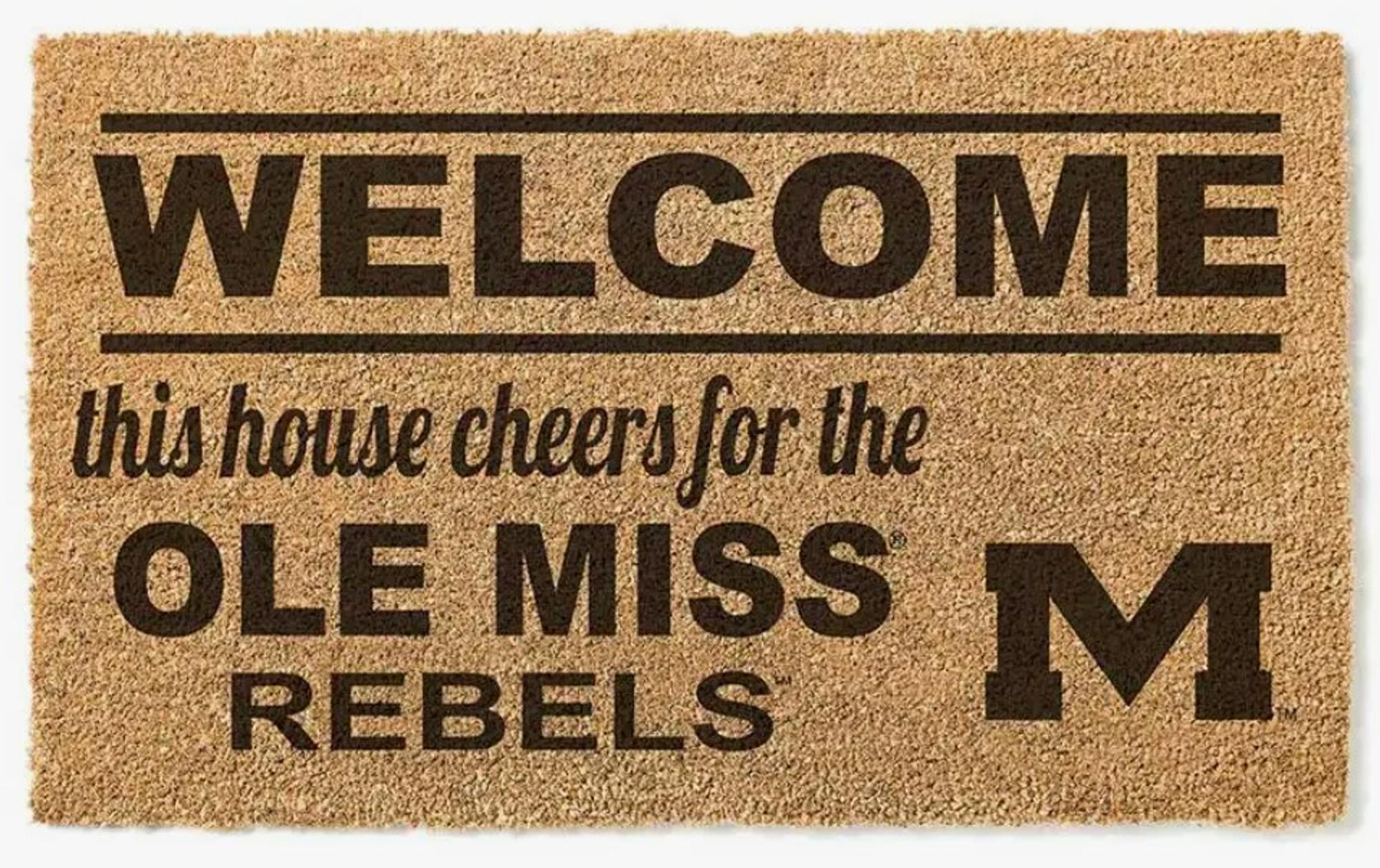 image of: Welcome Ole Miss Rebels Coir Doormat 30x18
