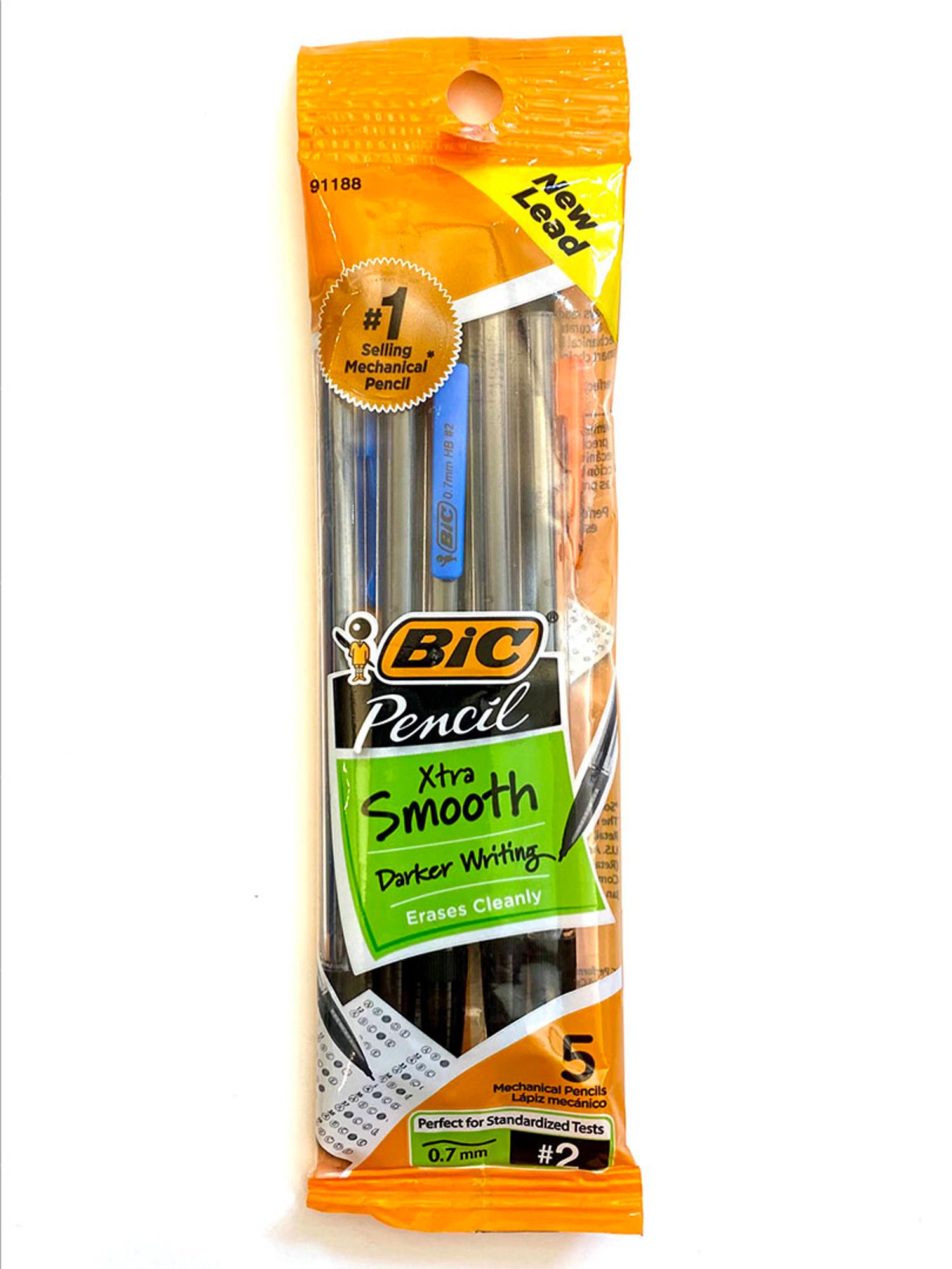 image of: BIC STANDARD PENCIL .7MM BLACK BARRELL 5/PK