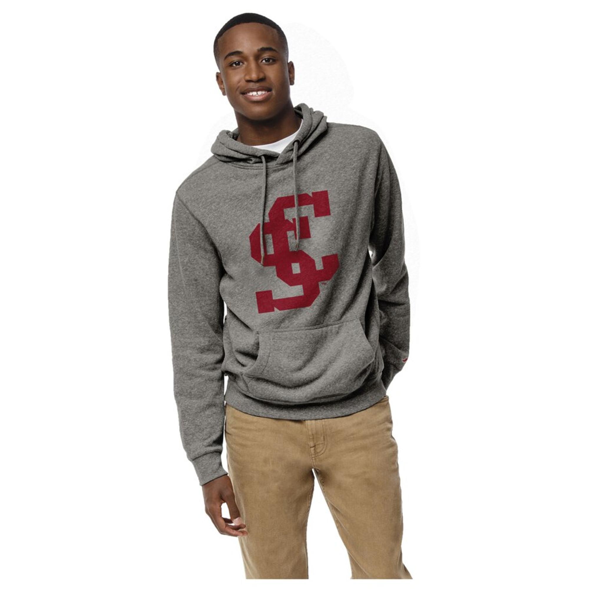 image of: Santa Clara University Heritage Fleece Hood, Heather Gray