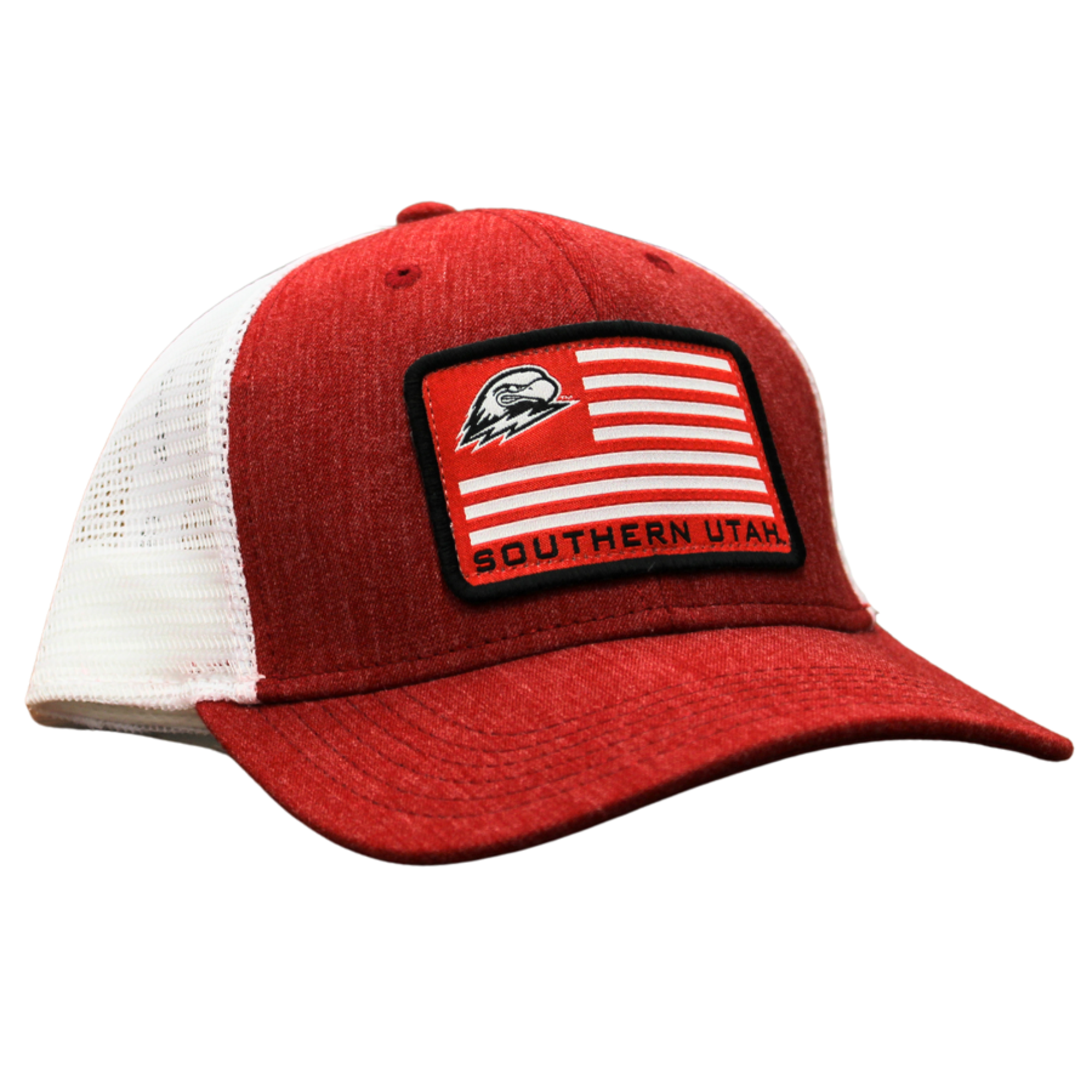 image of: Legacy Melange Red SUU Flag Snapback