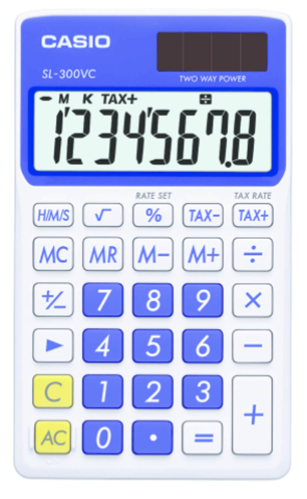 image of: Casio Basic Calculator - BLUE