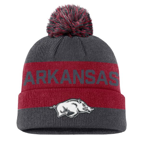 Arkansas Razorbacks Nike Youth Peak Cuffed Beanie w/ Pom; $28.00