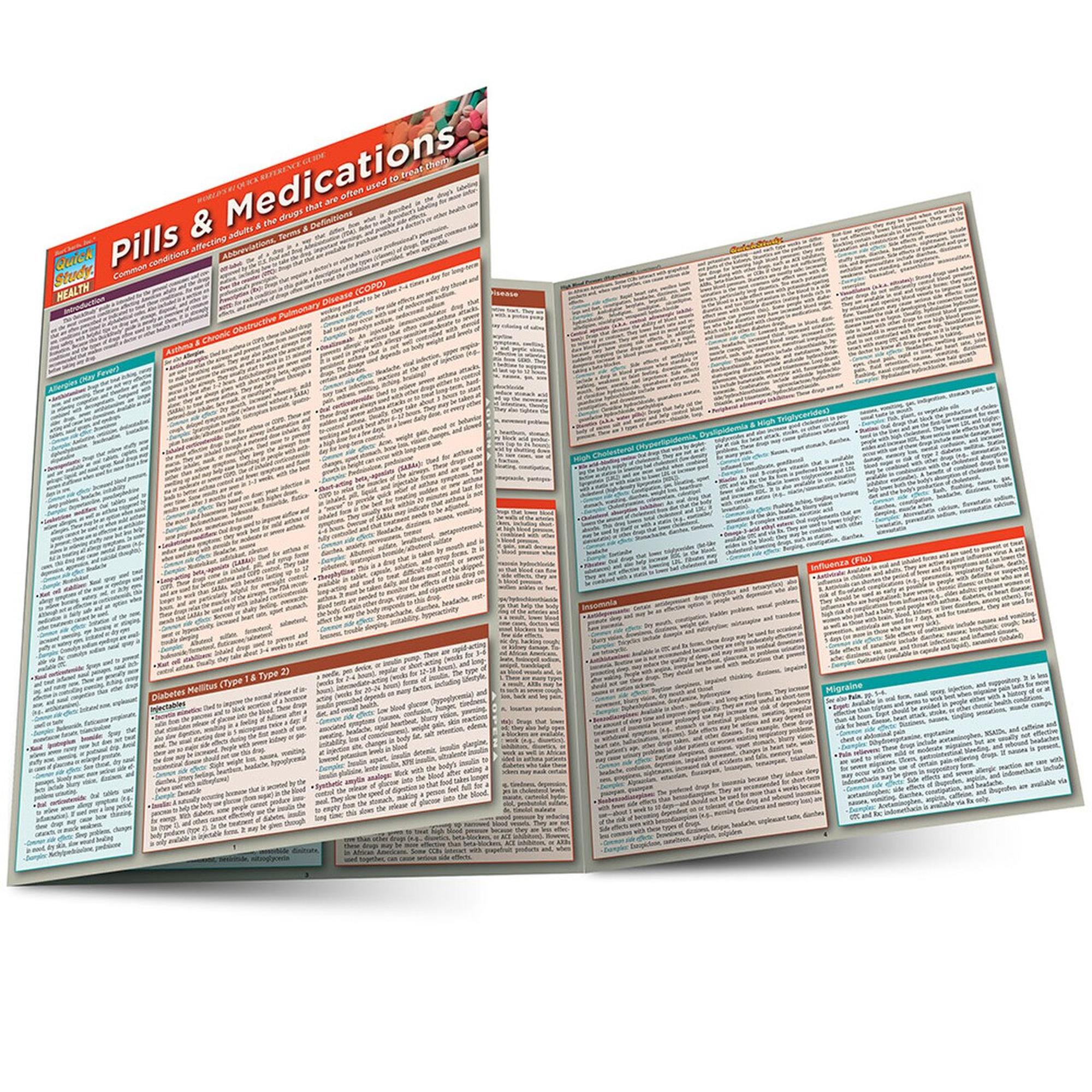 Cover image for PILLS & MEDICATION LAMINATED STUDY GUIDE