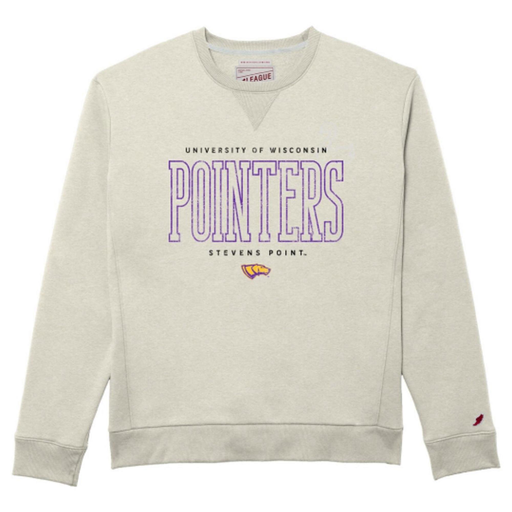 Product image 1 of 1 for UWSP 1991 Crewneck Sweatshirt, Pointers Logo, Oatmeal