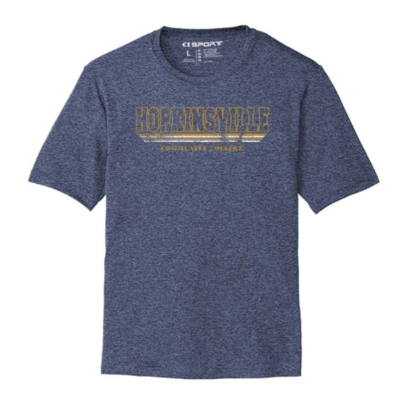 KHCC SS PERF TEE WEAVING NAVY HTH; $24.99