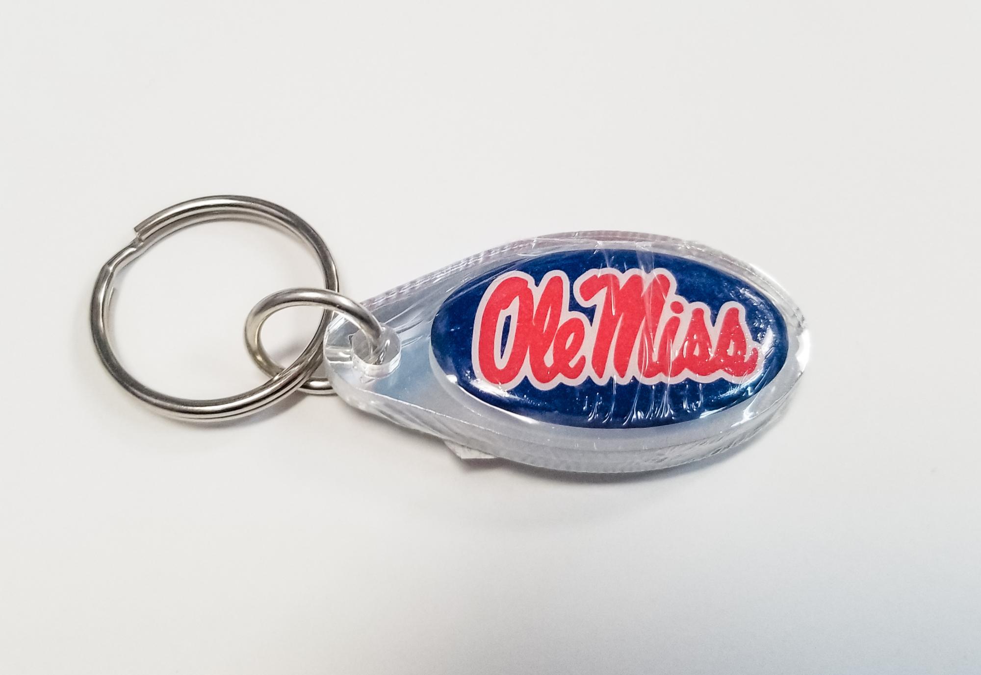 image of: Domed Ole Miss Keychain