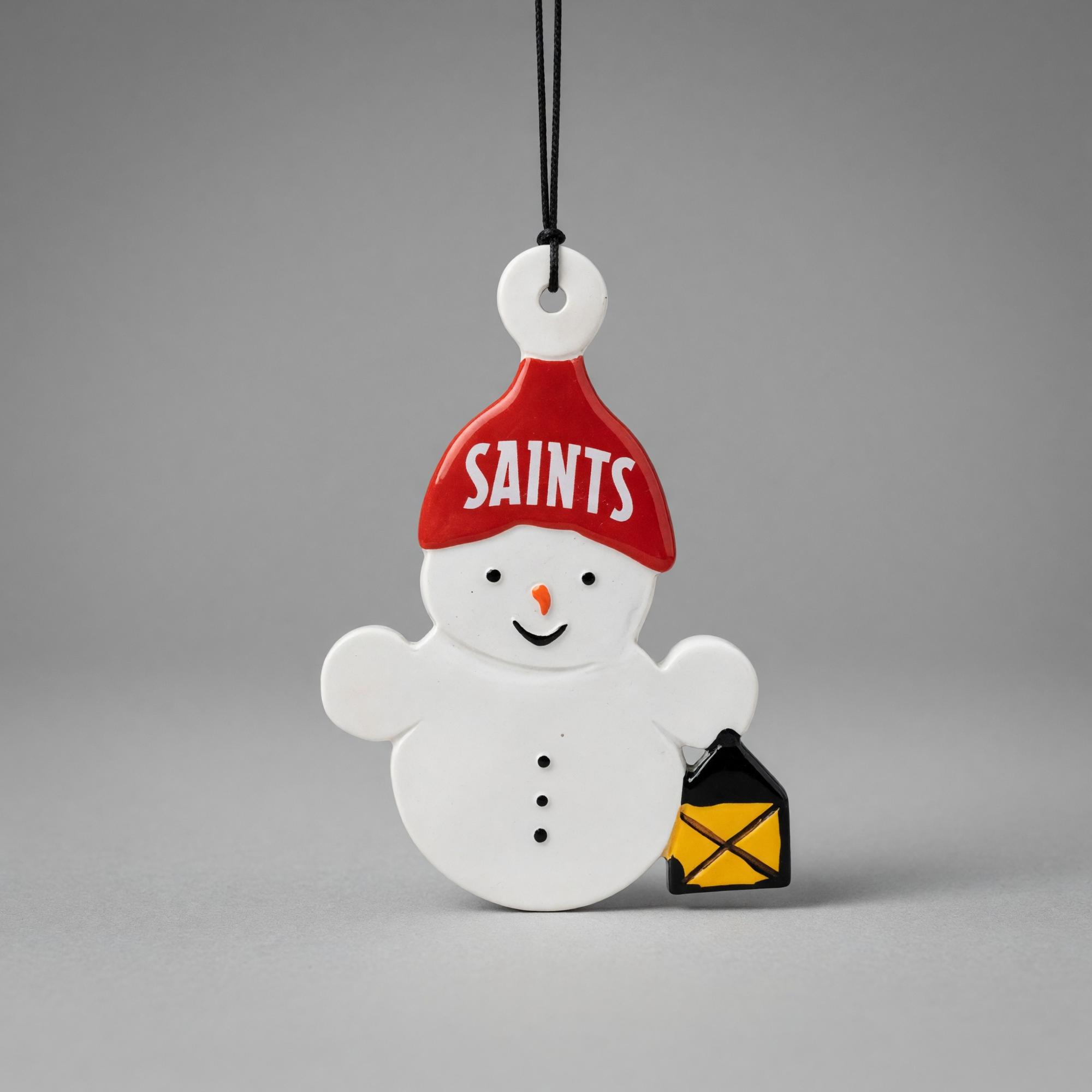 Product image 1 of 1 for Saints Snowman with Lantern Ornament