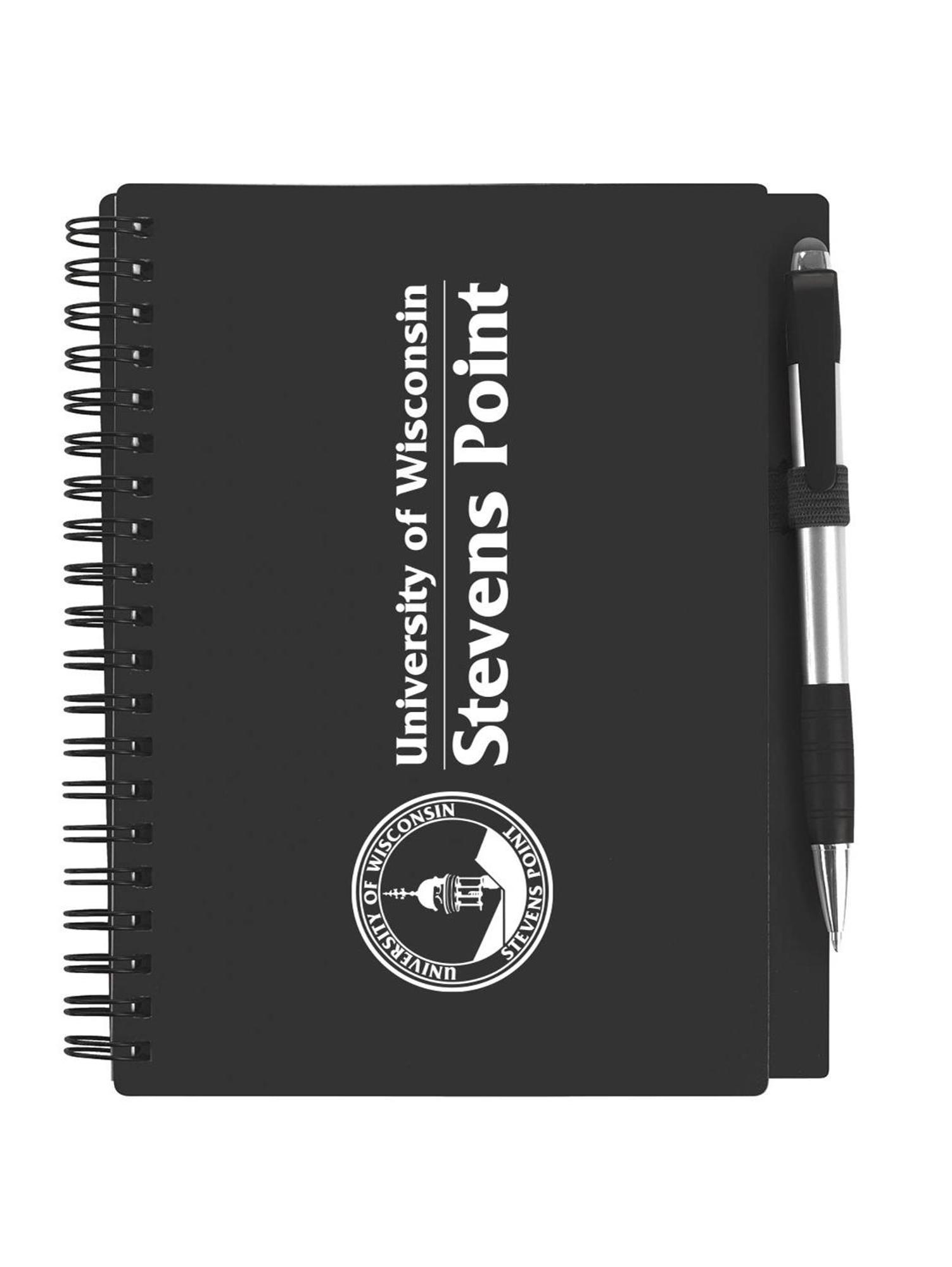 Product image 1 of 1 for UWSP Spiral Notebook With Stylus Pen, Black