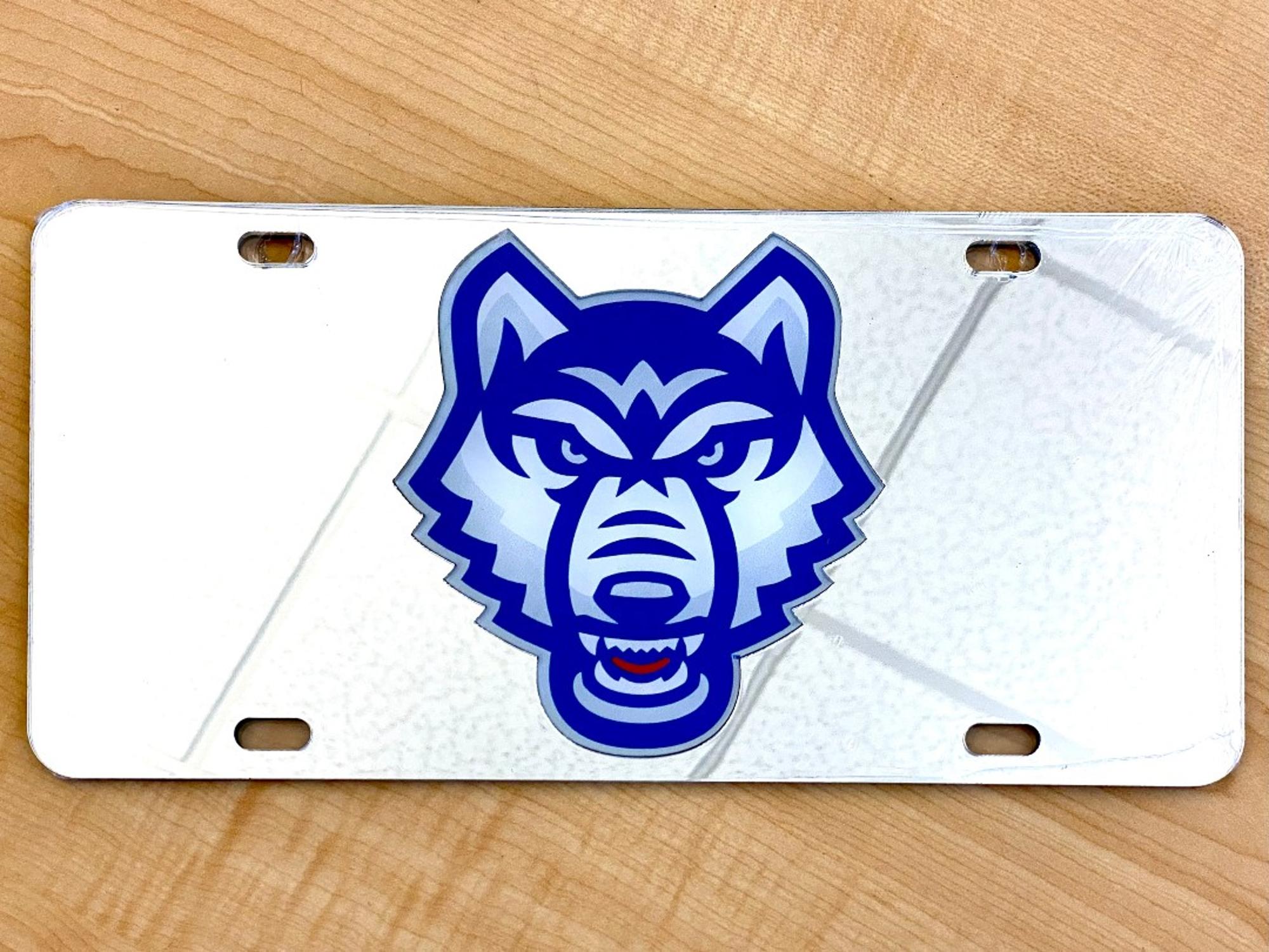 image of: WOLF LOGO LICENSE PLATE