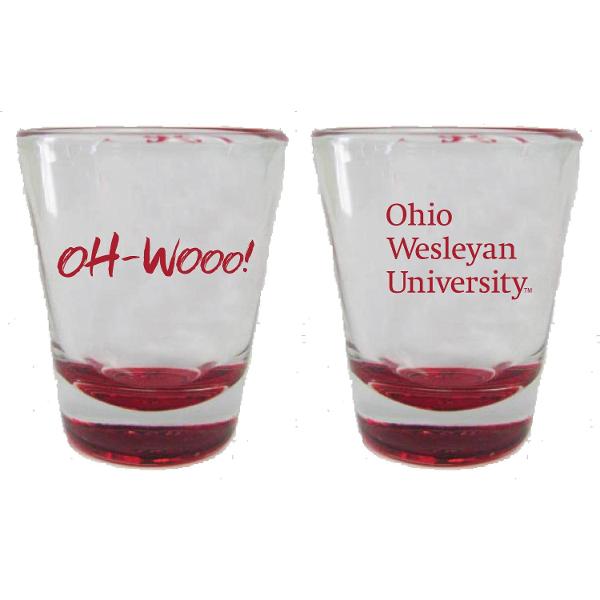 Owu Glass 1 1/2 oz Red Bottom; $10.99