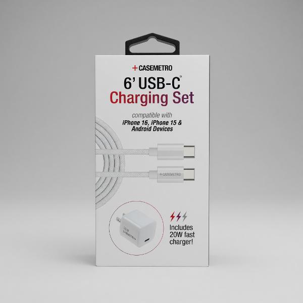CABLE Charging Set USB-C 6'; $19.99