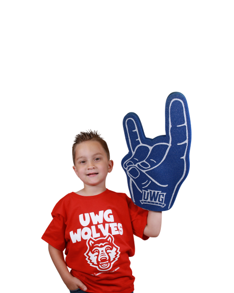 WOLF SIGN FOAM MIT/UWG ATHLETIC LOGO; $9.99