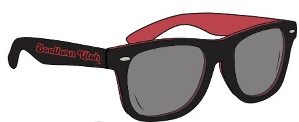 SUU SUNGLASSES BLACK/RED SPIRIT; $12.99