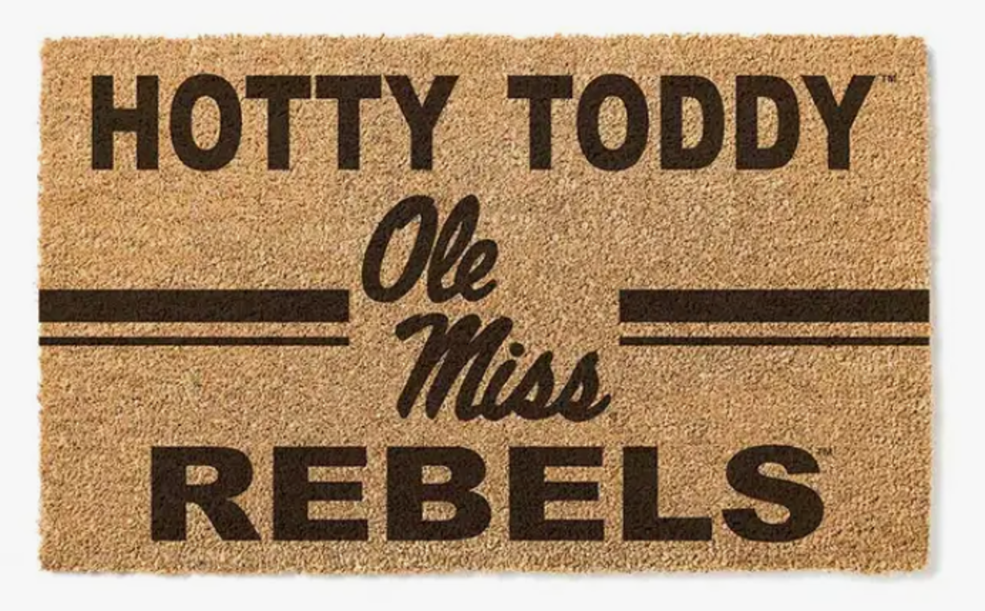 image of: Hotty Toddy Ole Miss Rebels Coir Doormat 18x30