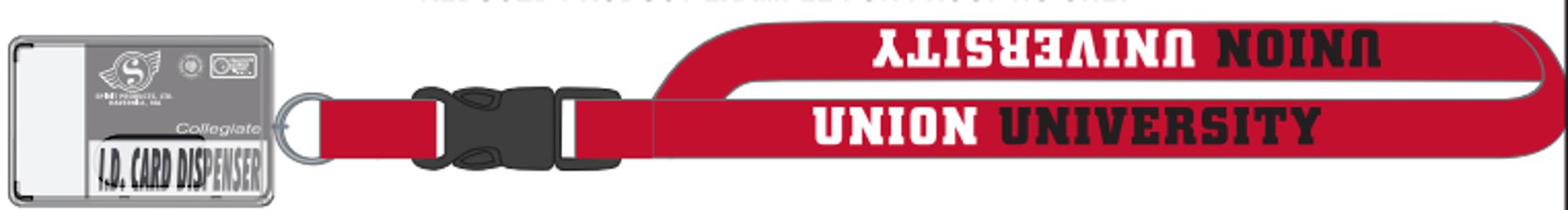 image of: Union University Berkeley Woven Lanyard with Card Dispenser