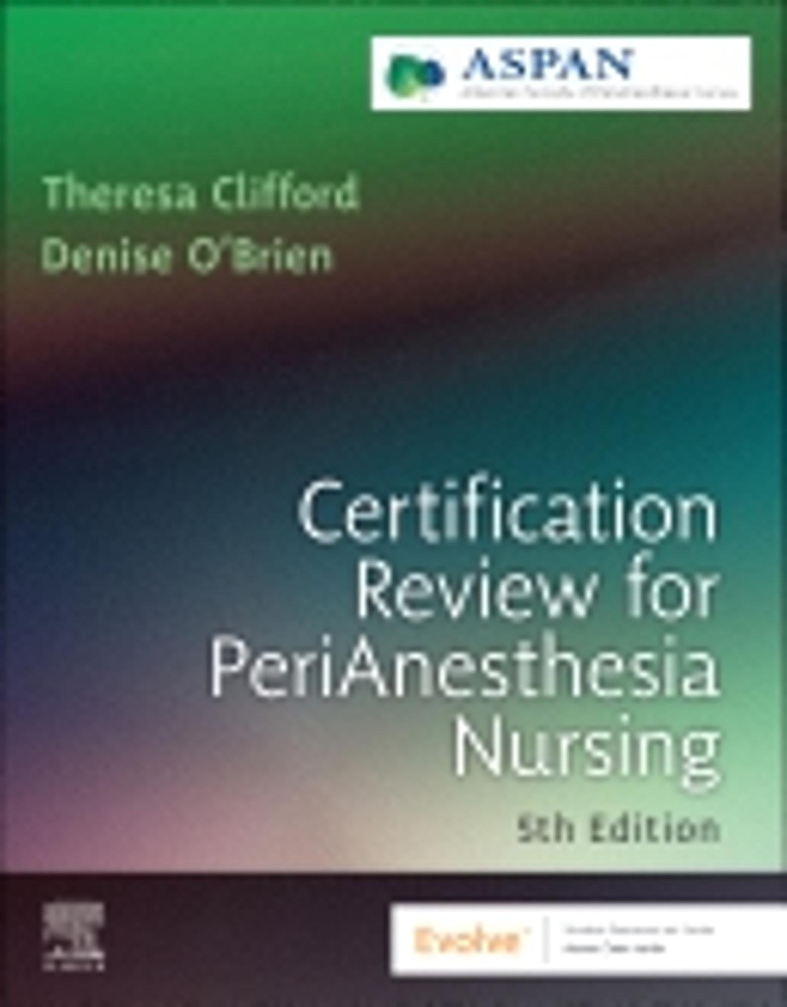 Cover image for CERTIFICATION REVIEW F/PERIANESTHESIA