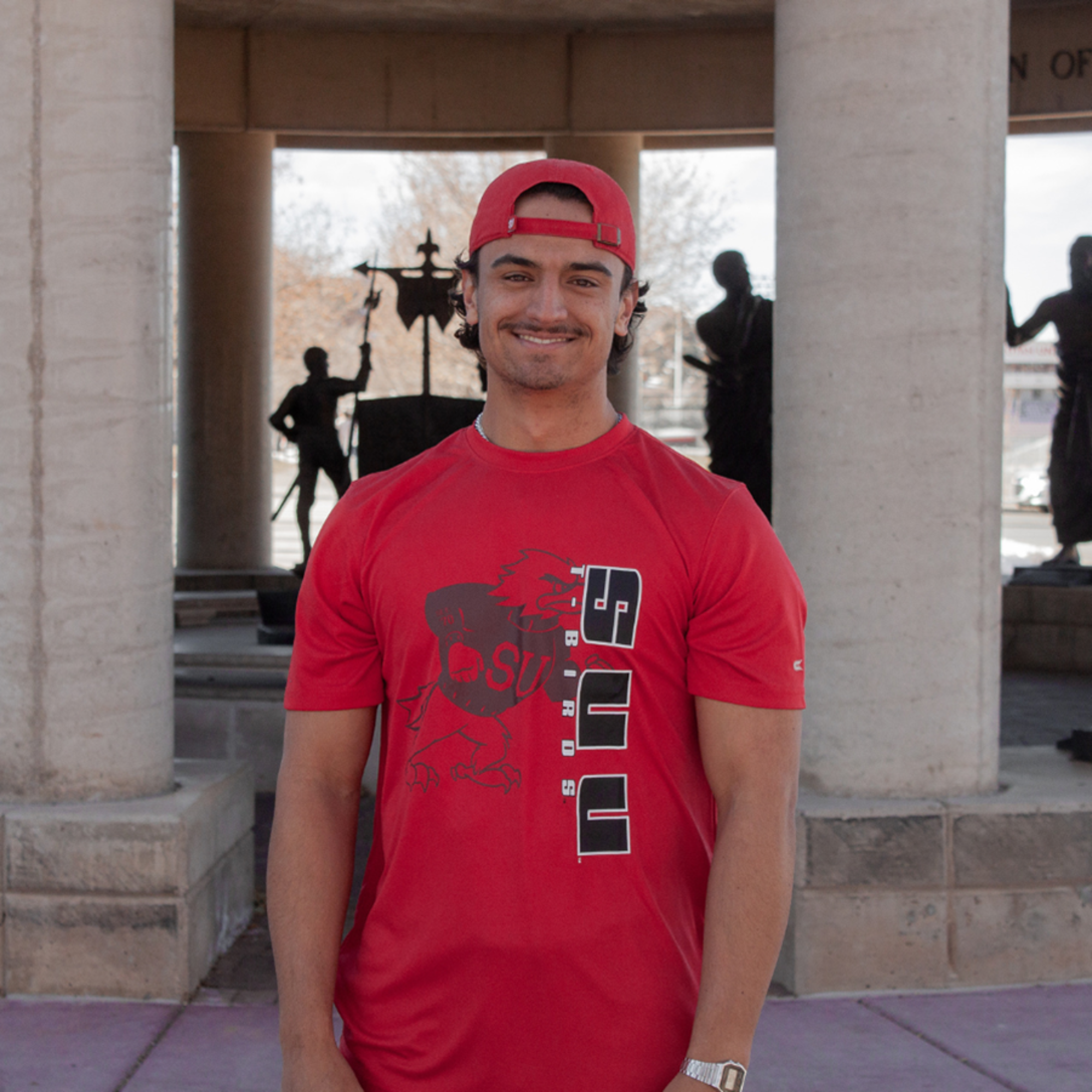 image of: Colosseum SUU T-Birds Red Short Sleeve Tee