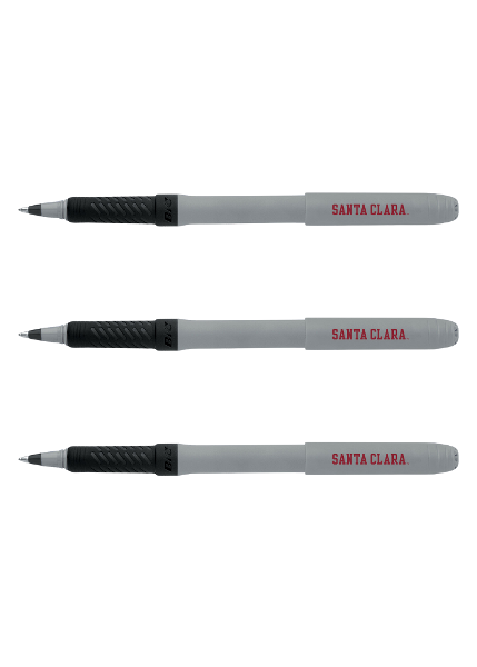 Santa Clara University Bic Grip Roller Pen, 3 Pack, Gray; $12.98