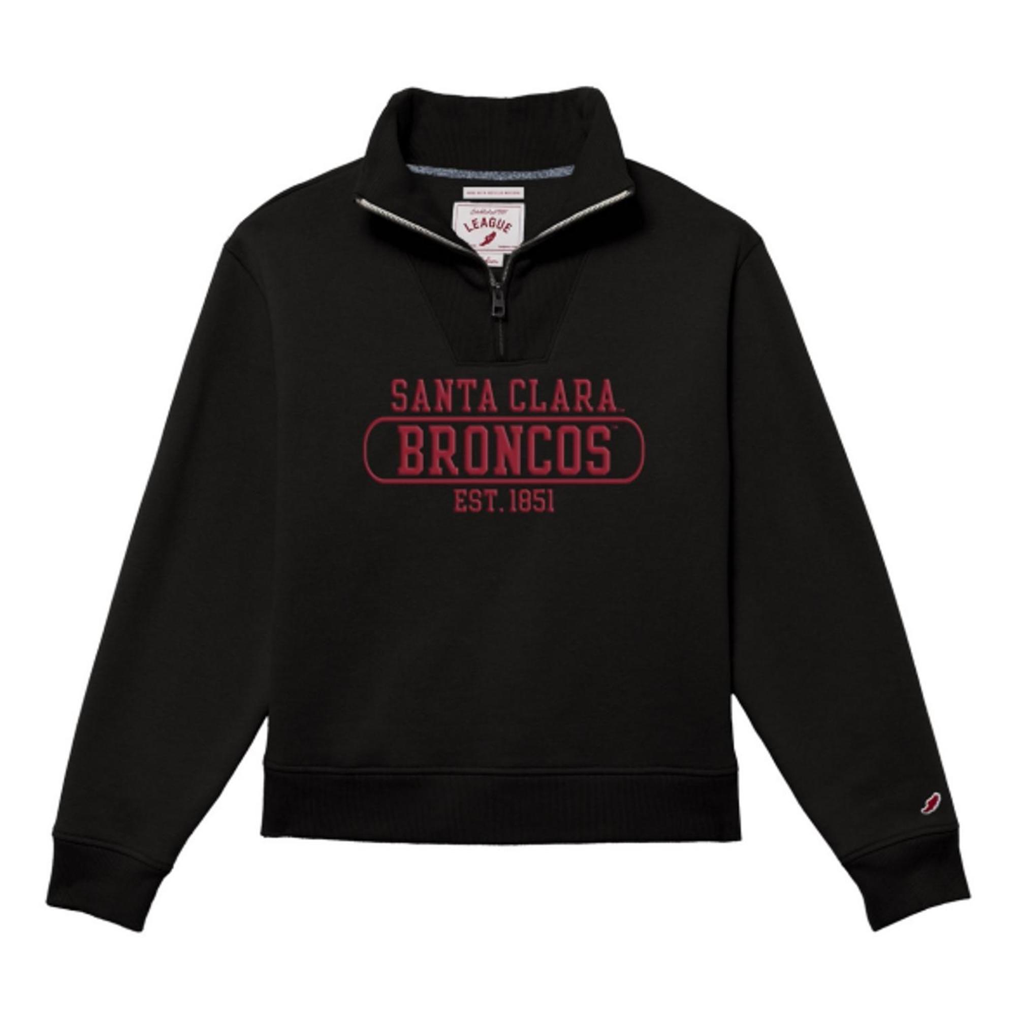 Product image 1 of 1 for Santa Clara Broncos Women's 1991 Embroidered Quarter Zip, Black