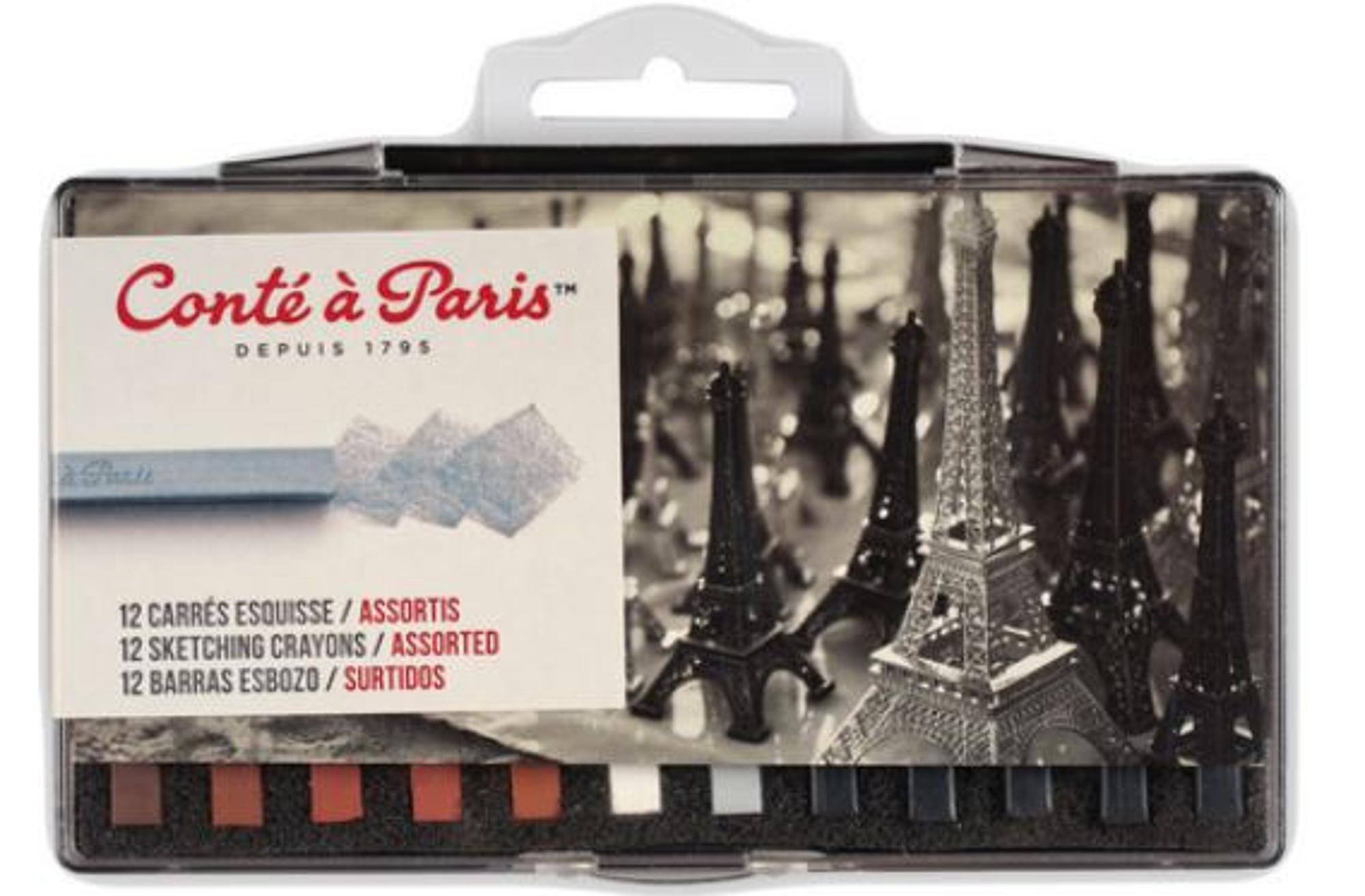 image of: Conte Assorted Sketching Crayons Set/12