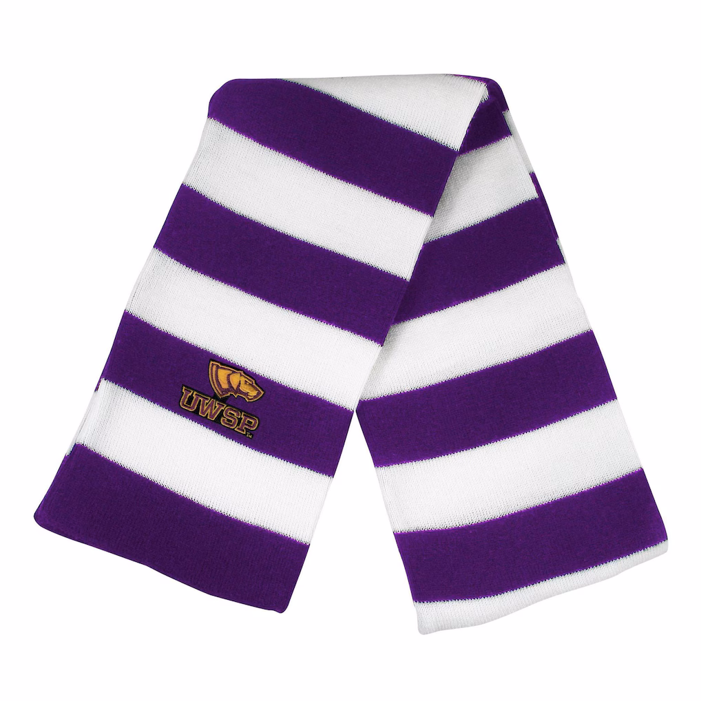 Product image 1 of 1 for University of Wisconsin Stevens Point Niagara Rugby Striped Scarf, Purple