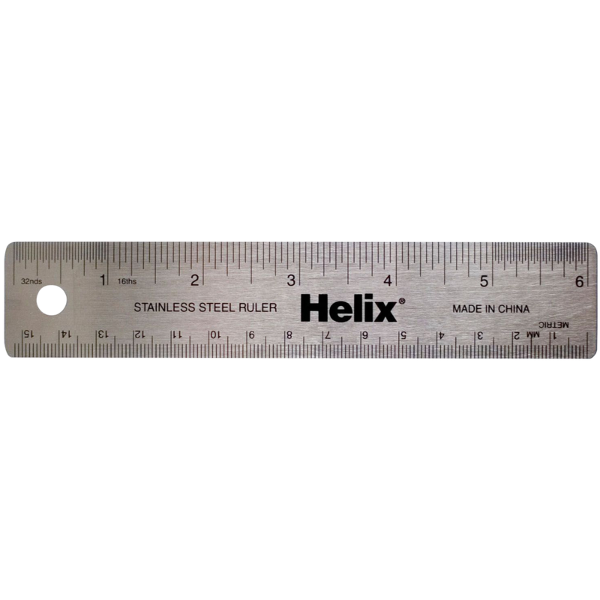 Helix Stainless Steel Ruler, 6in; $3.99