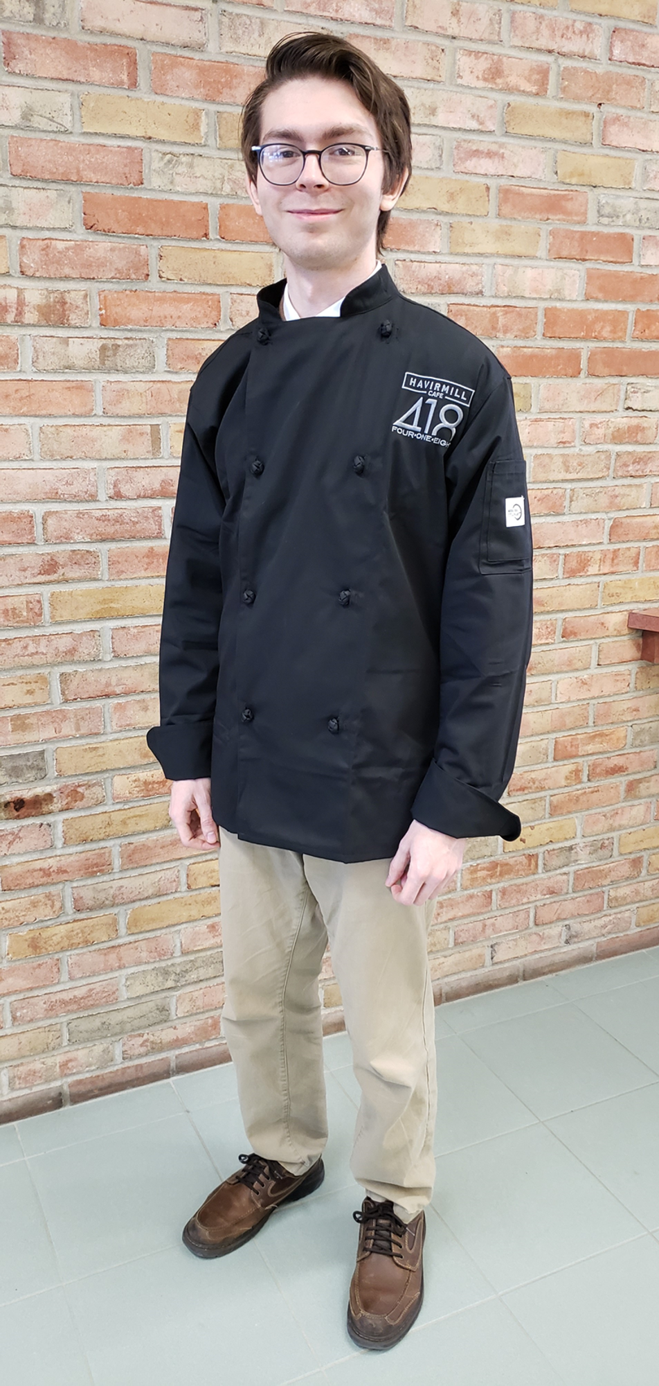 Unisex Black Logo Chef Jacket