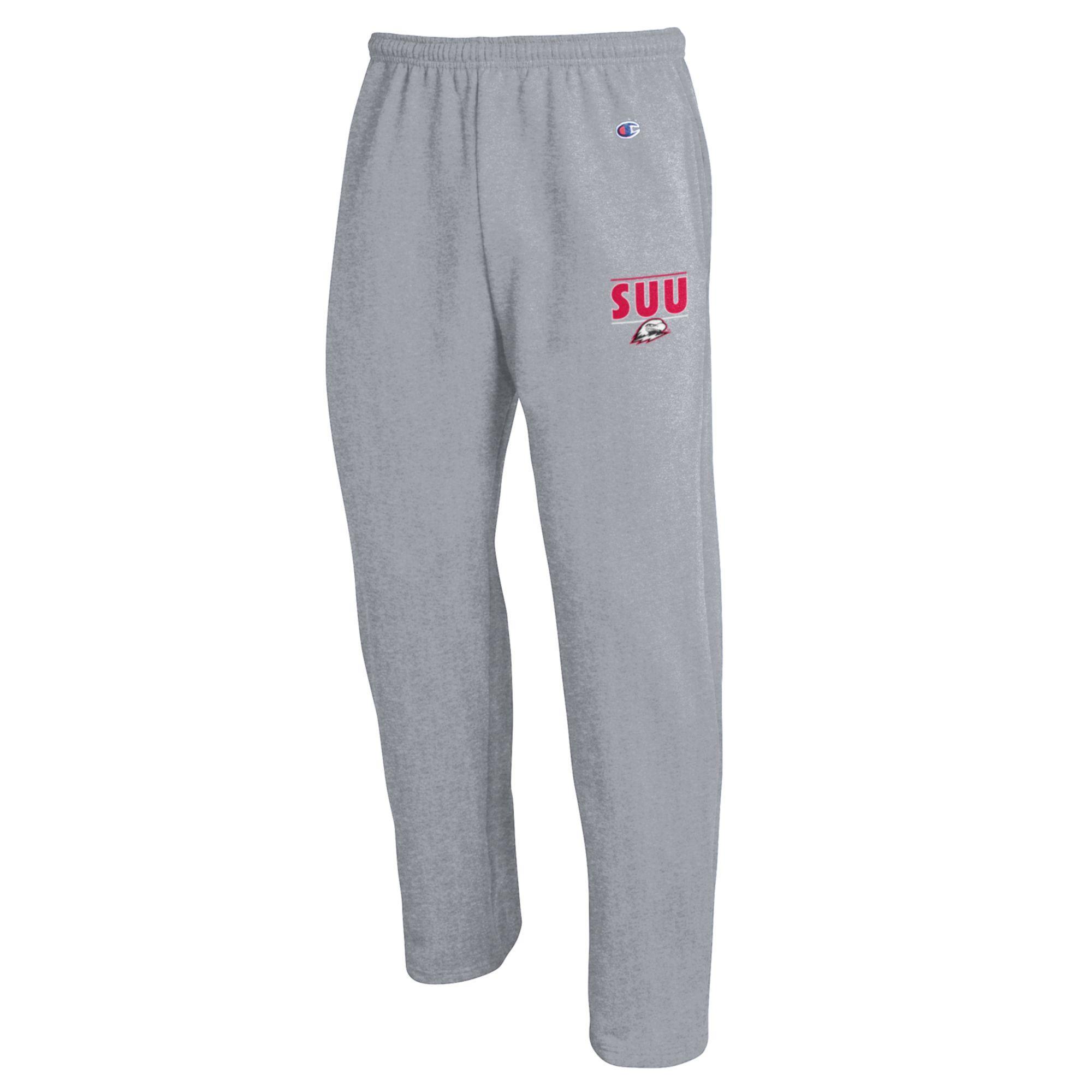image of: CHAMPION SWEATPANTS GRAY SUU/THOR UPPER LEFT LEG