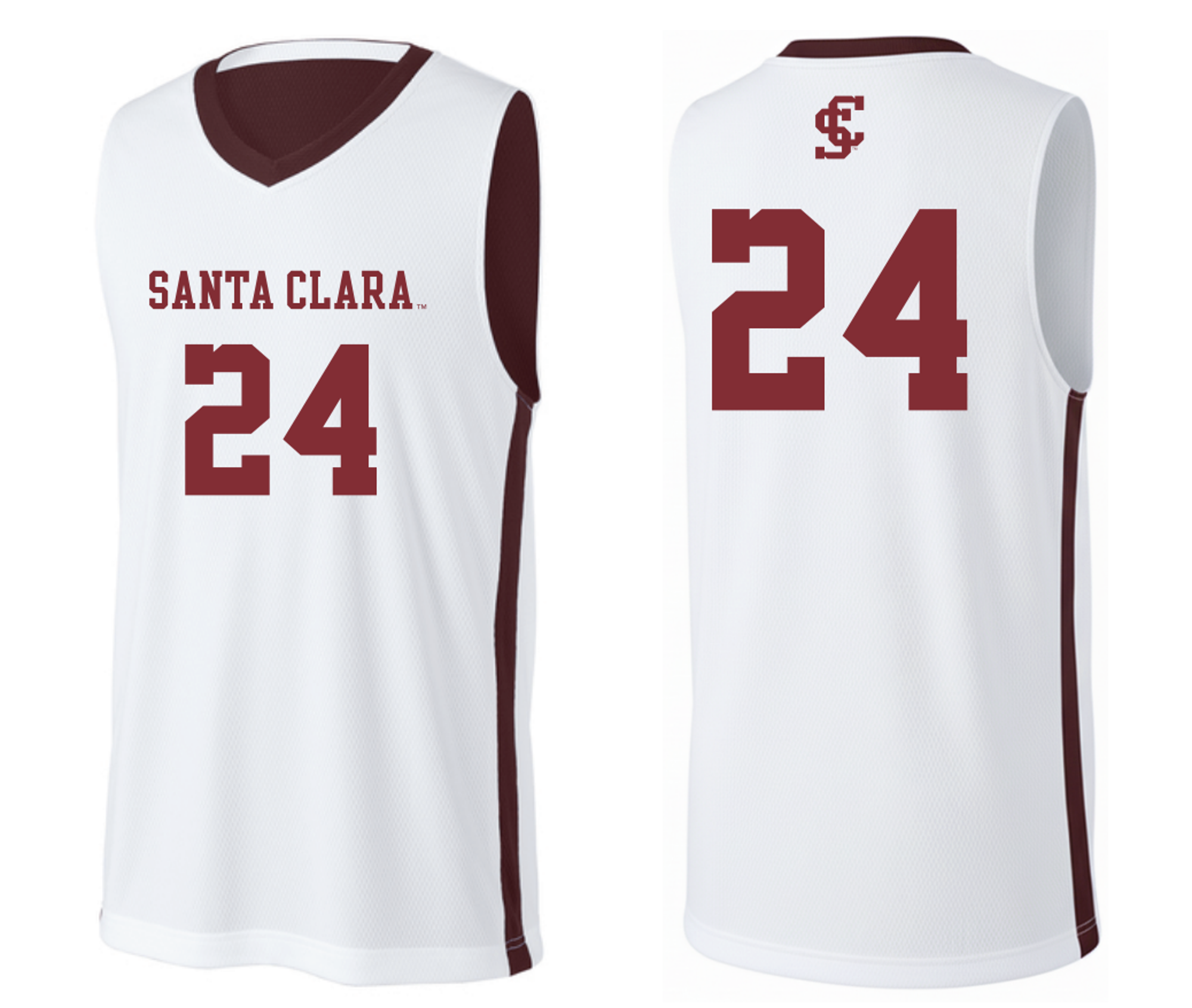 Product image 1 of 1 for Custom Santa Clara Basketball Jersey (#24)