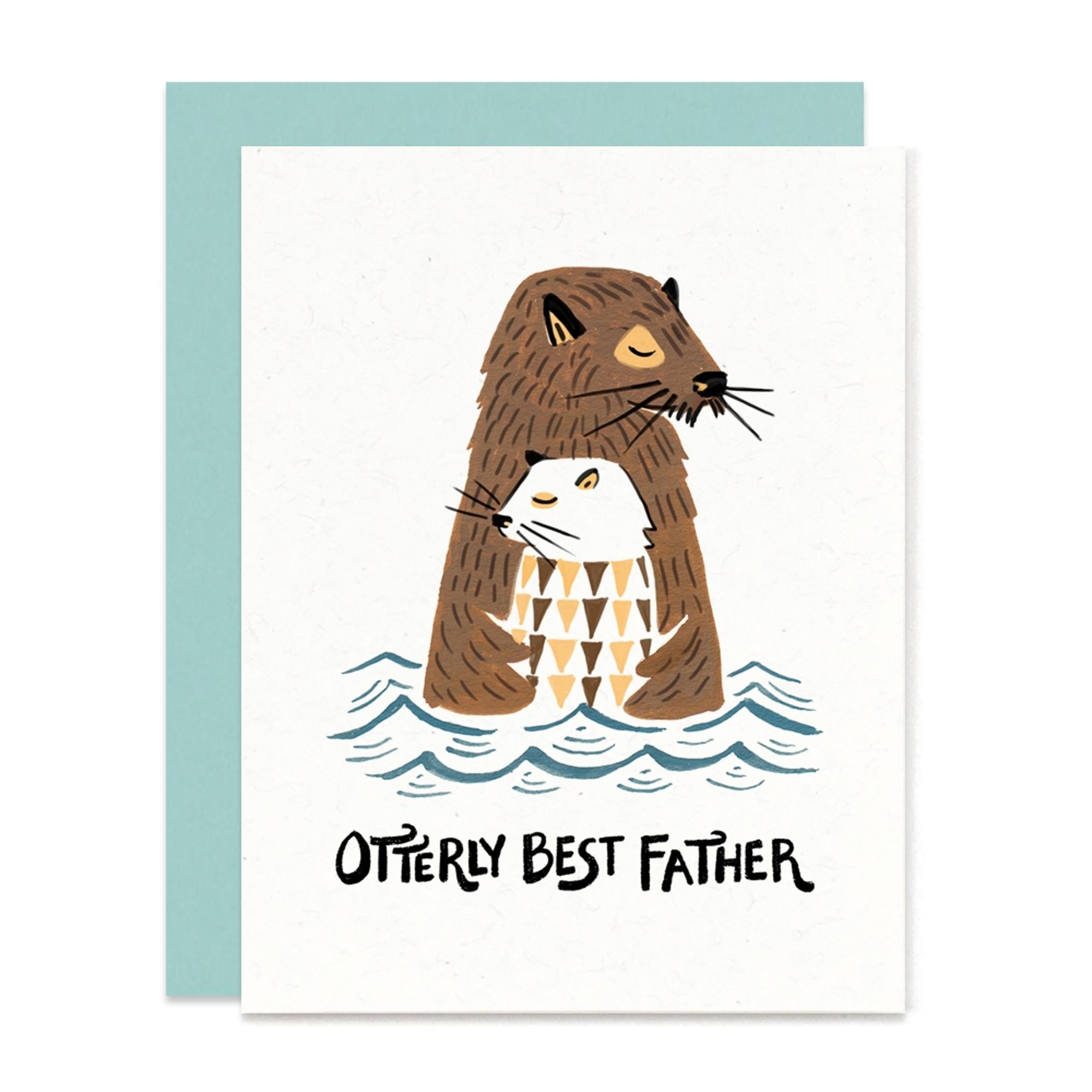 Product image 1 of 1 for Otterly Best Father Card | 4.25 x 5.5" (A2)"