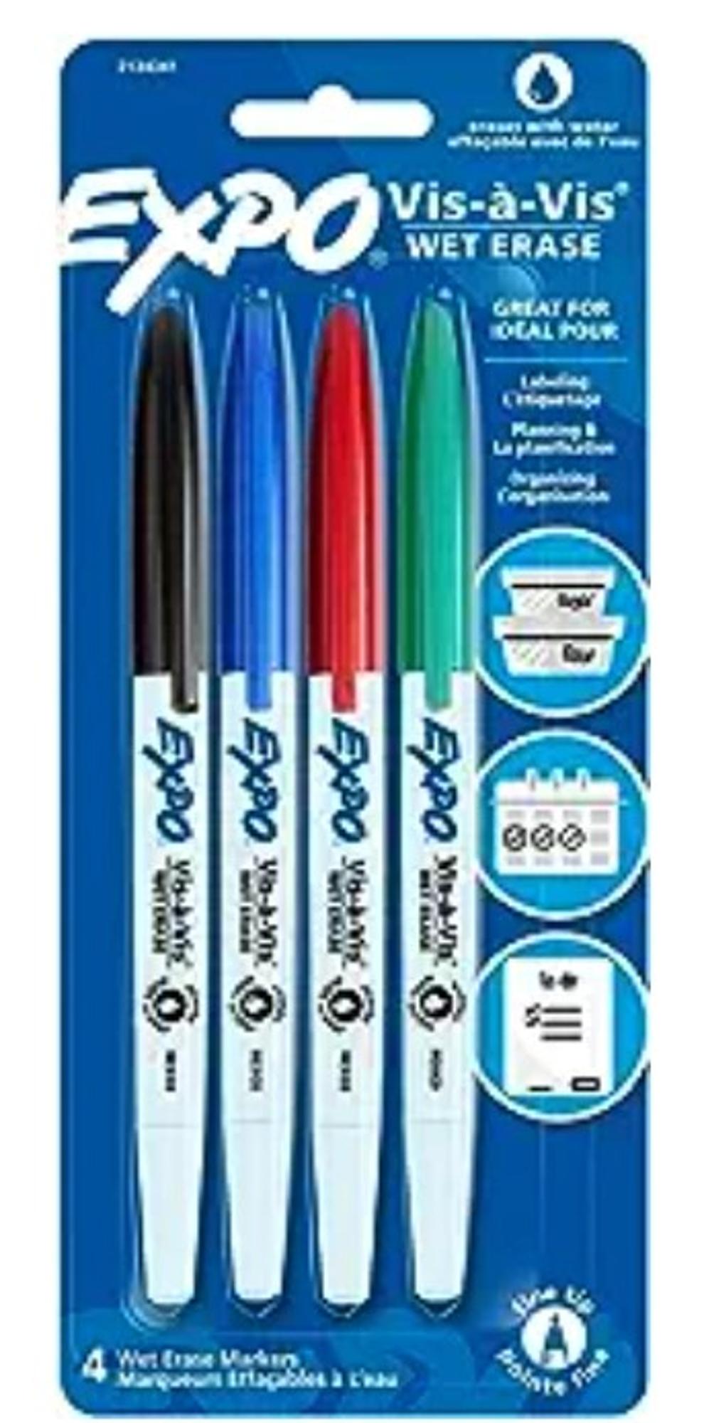 image of: Expo Vis-a-Vis Wet-Erase Marker Sets