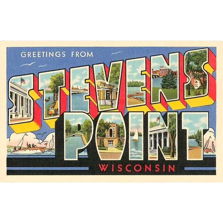 Product image 1 of 1 for Greetings from Stevens Point Wisconsin Postcard