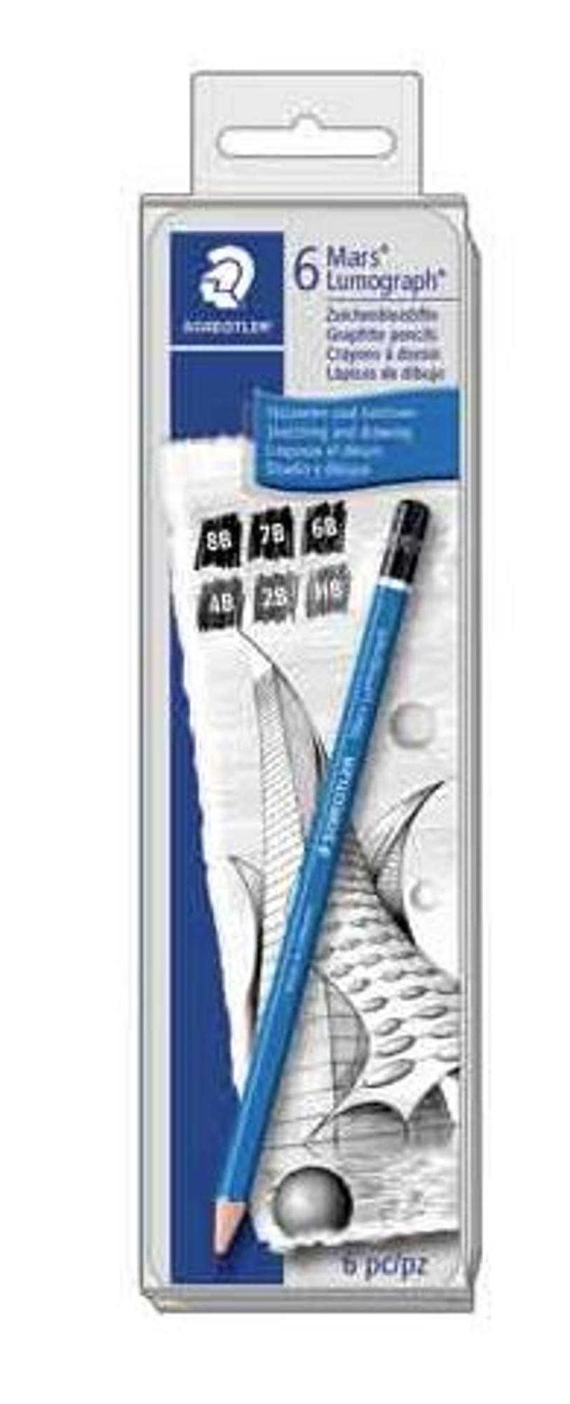 image of: Lumograph Pencil Set 6 Soft Degrees