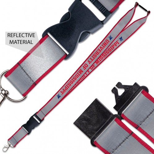 image of: University of Mississippi Reflective Breakaway Detachable Lanyard