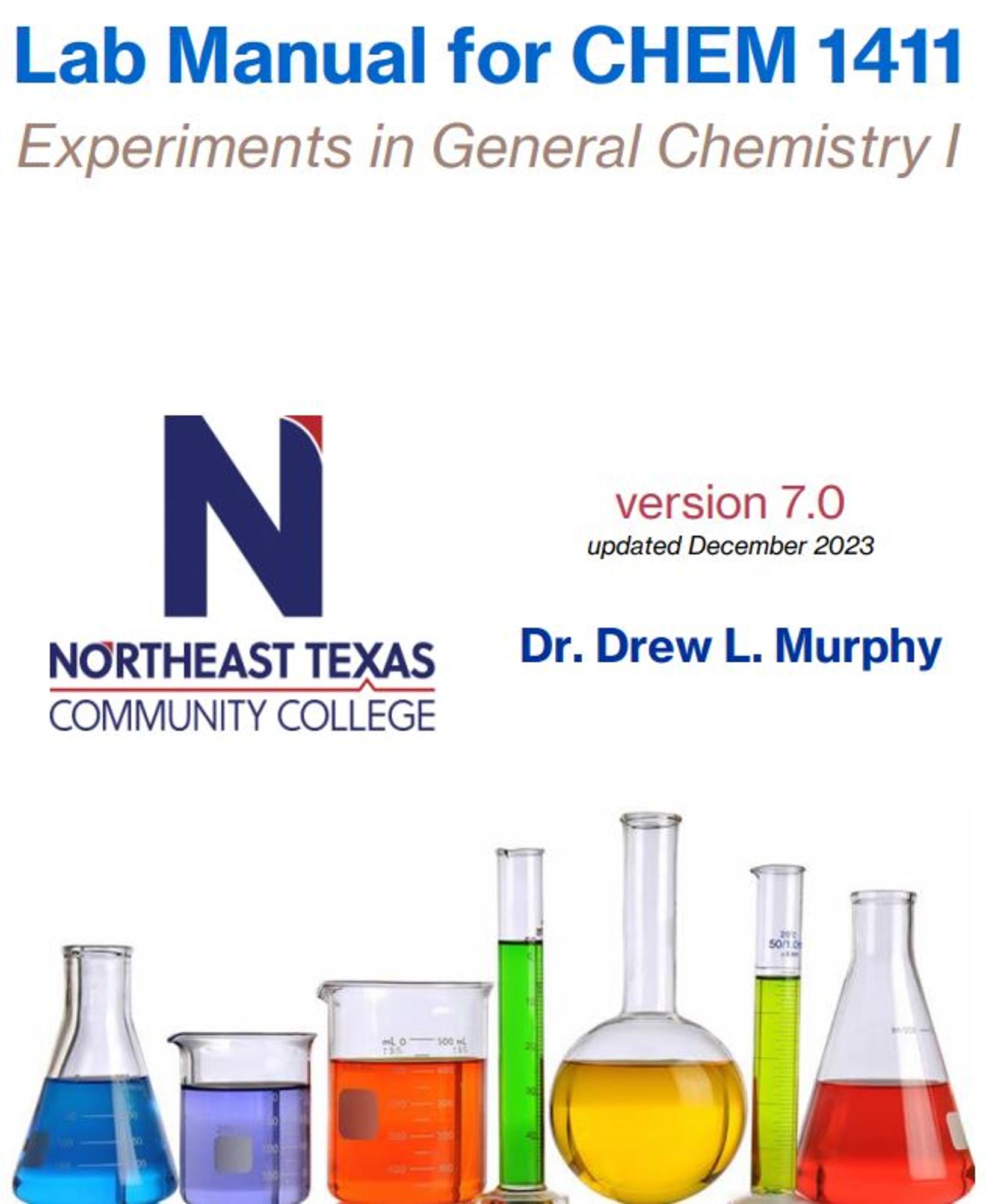 Cover image for CHEM 1411: General Chemistry 1 Lab Manual (Updated SP25)