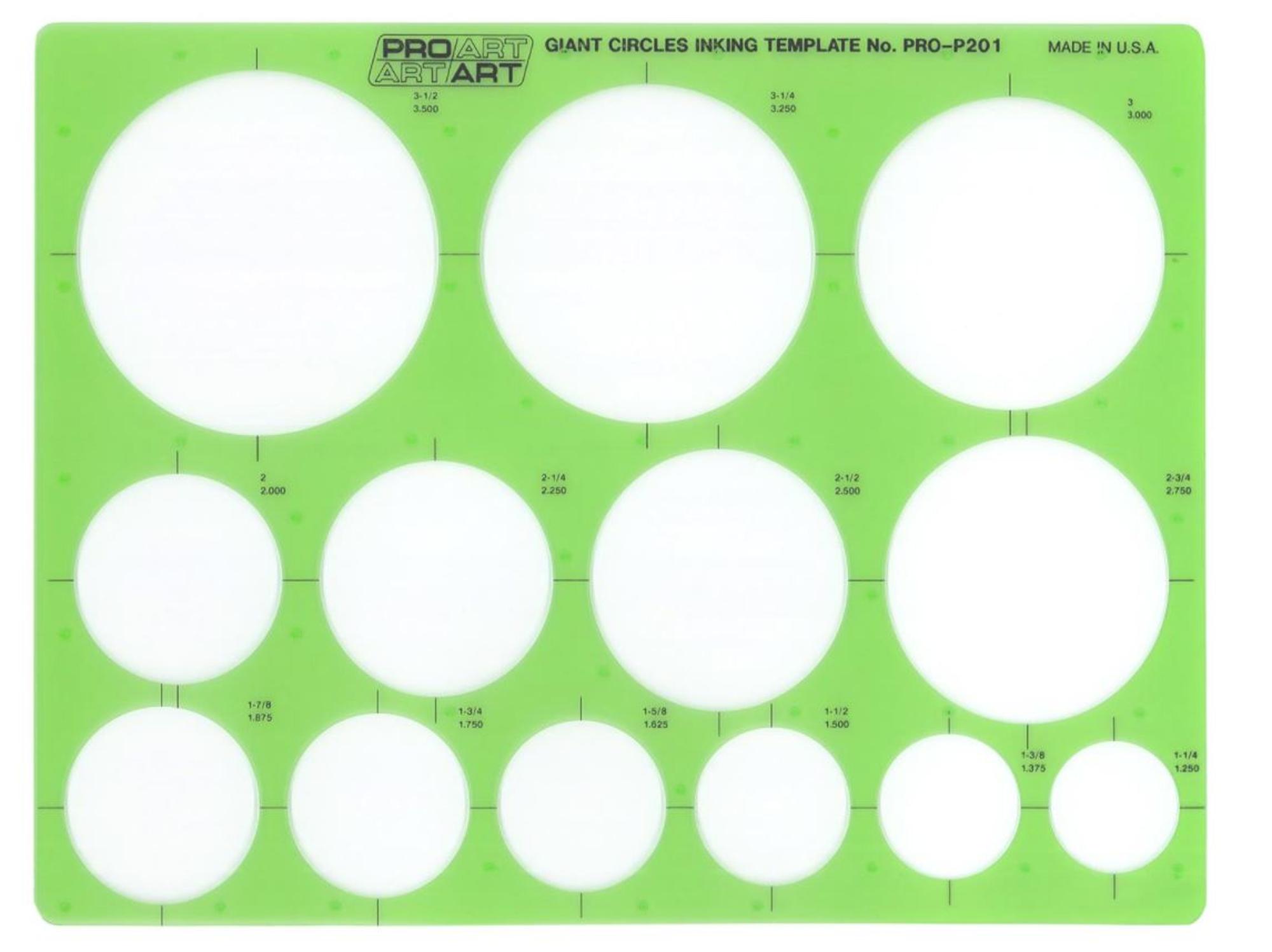 image of: Giant Circles Inking Template