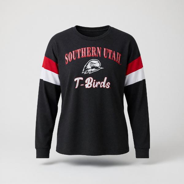COLOSSEUM WOMENS TEE S/S BLACK T-BIRDS; $38.00