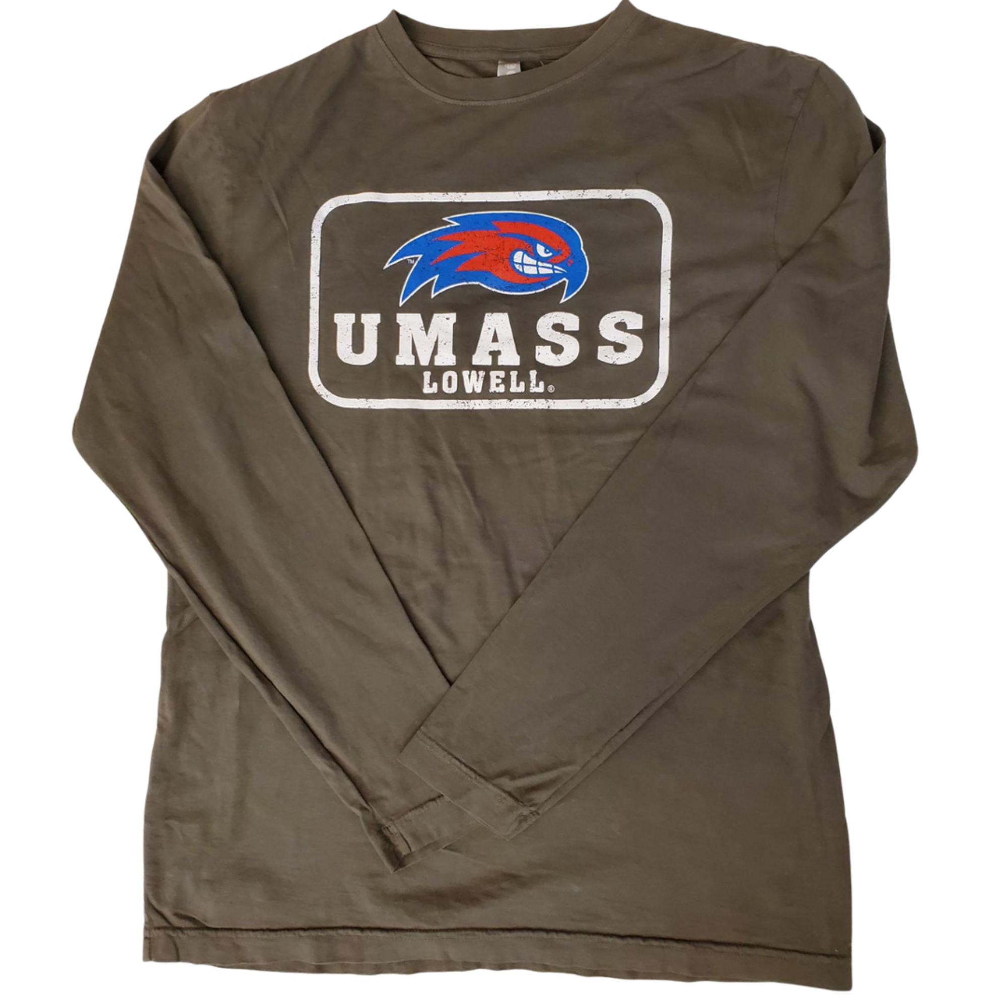 image of: Pigment Dyed Long Sleeve Logo Tee Washed Black