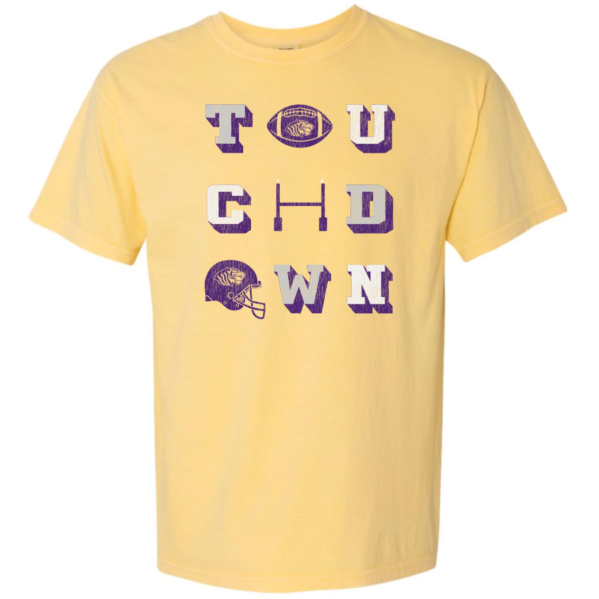 image of: Tigers Touchdown Comfort Colors Short Sleeve Tee