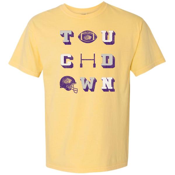 Tigers Touchdown Comfort Colors Short Sleeve Tee; $26.99