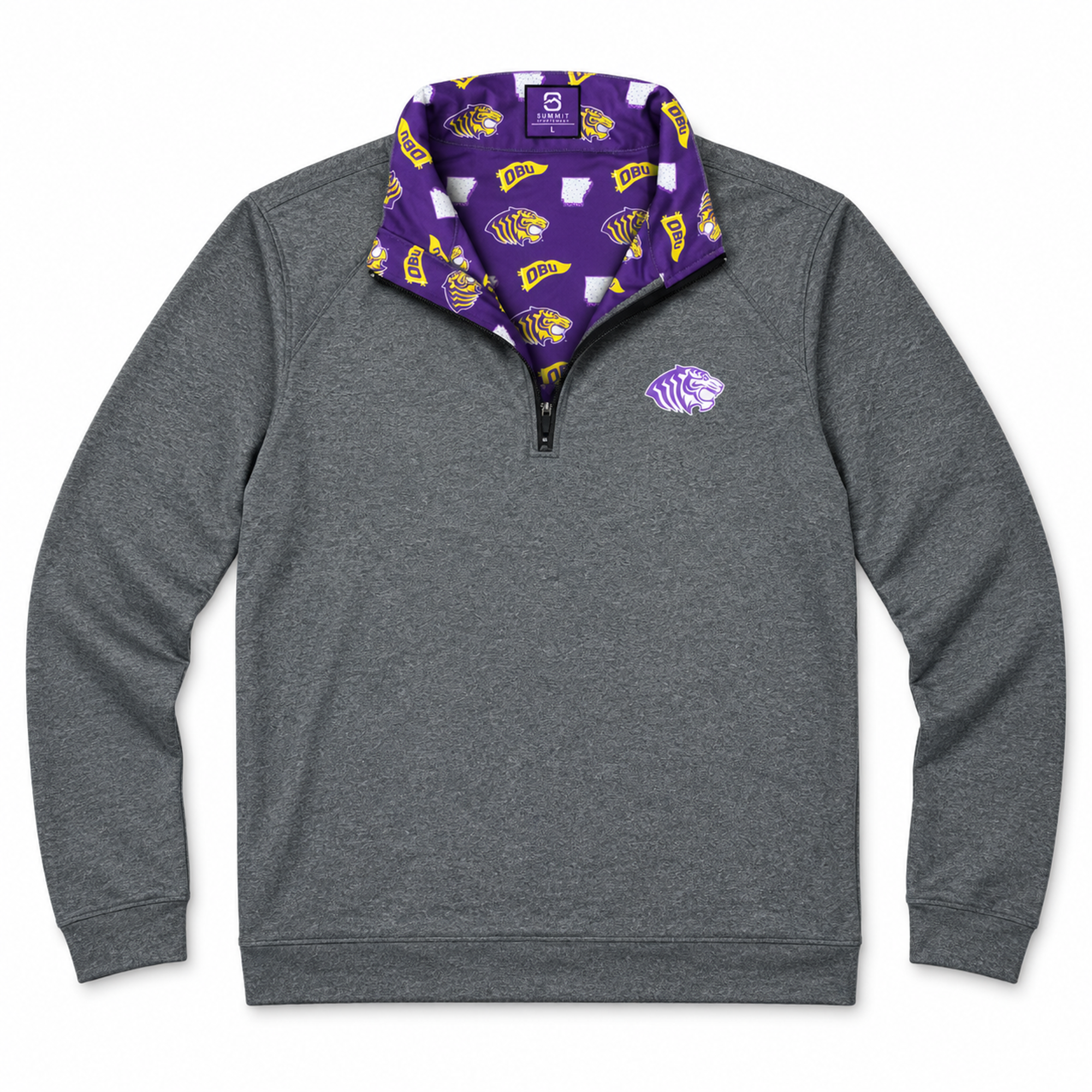 Product image 1 of 2 for OBU Tigers Interior Pattern 1/4 Zip Pullover
