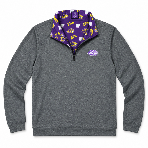 OBU Tigers Interior Pattern 1/4 Zip Pullover; $89.99