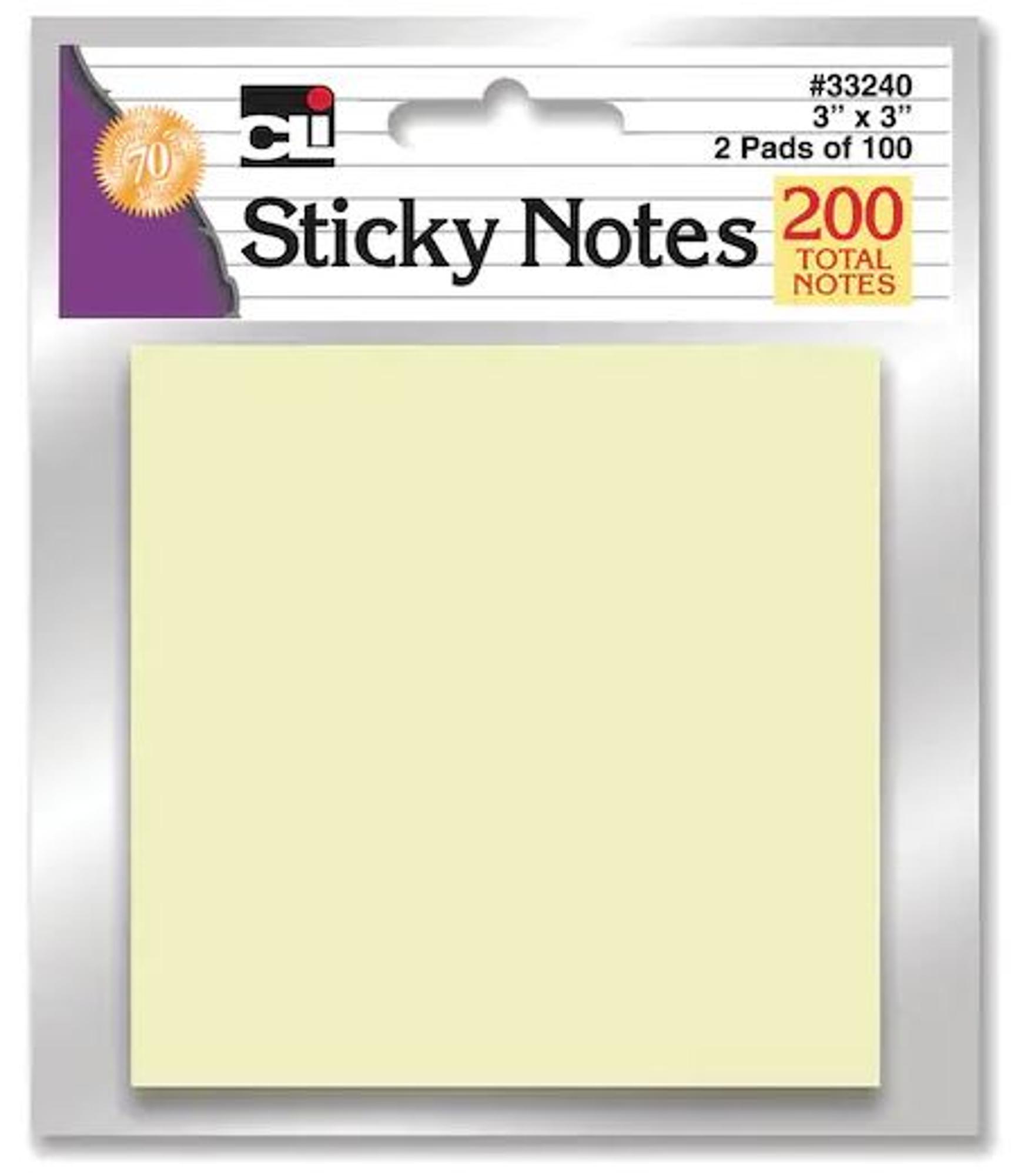 image of: Sticky Notes Yellow 3x3
