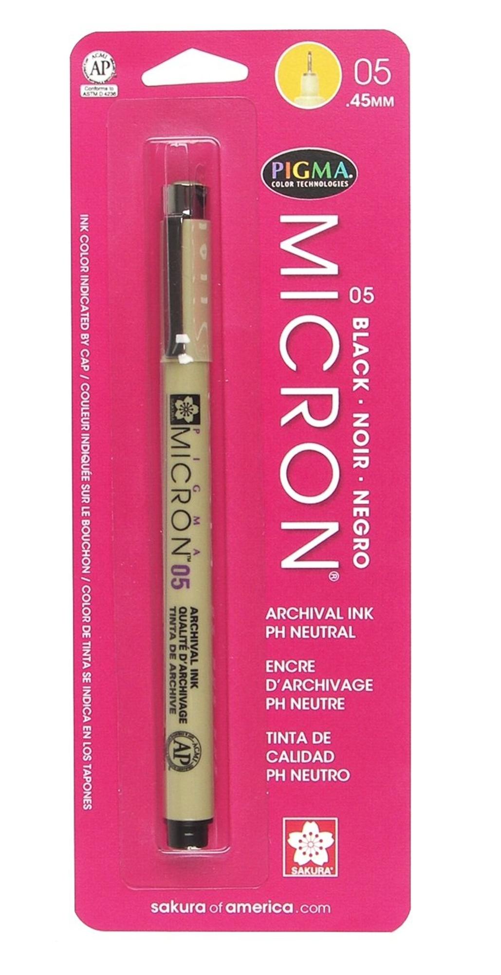 image of: MICRON .45mm BLACK PIGMA 05 CARDED
