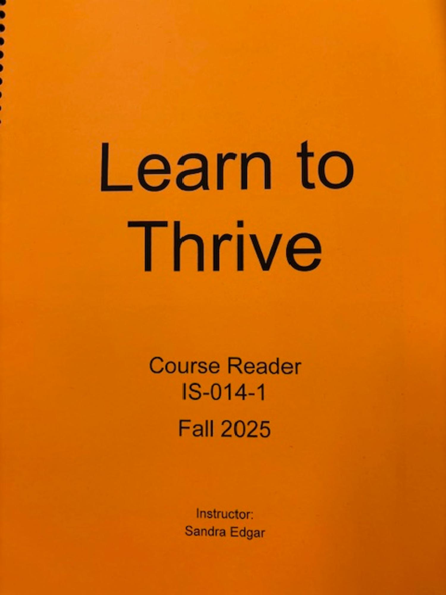 Cover image for F25 IS 014 Edgar Reader (Learn to Thrive)