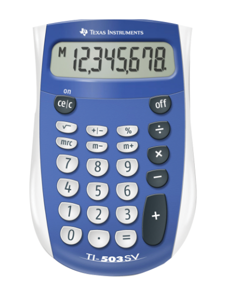 Texas Instruments TI-503 SuperView Standard Function Calculator; $6.98