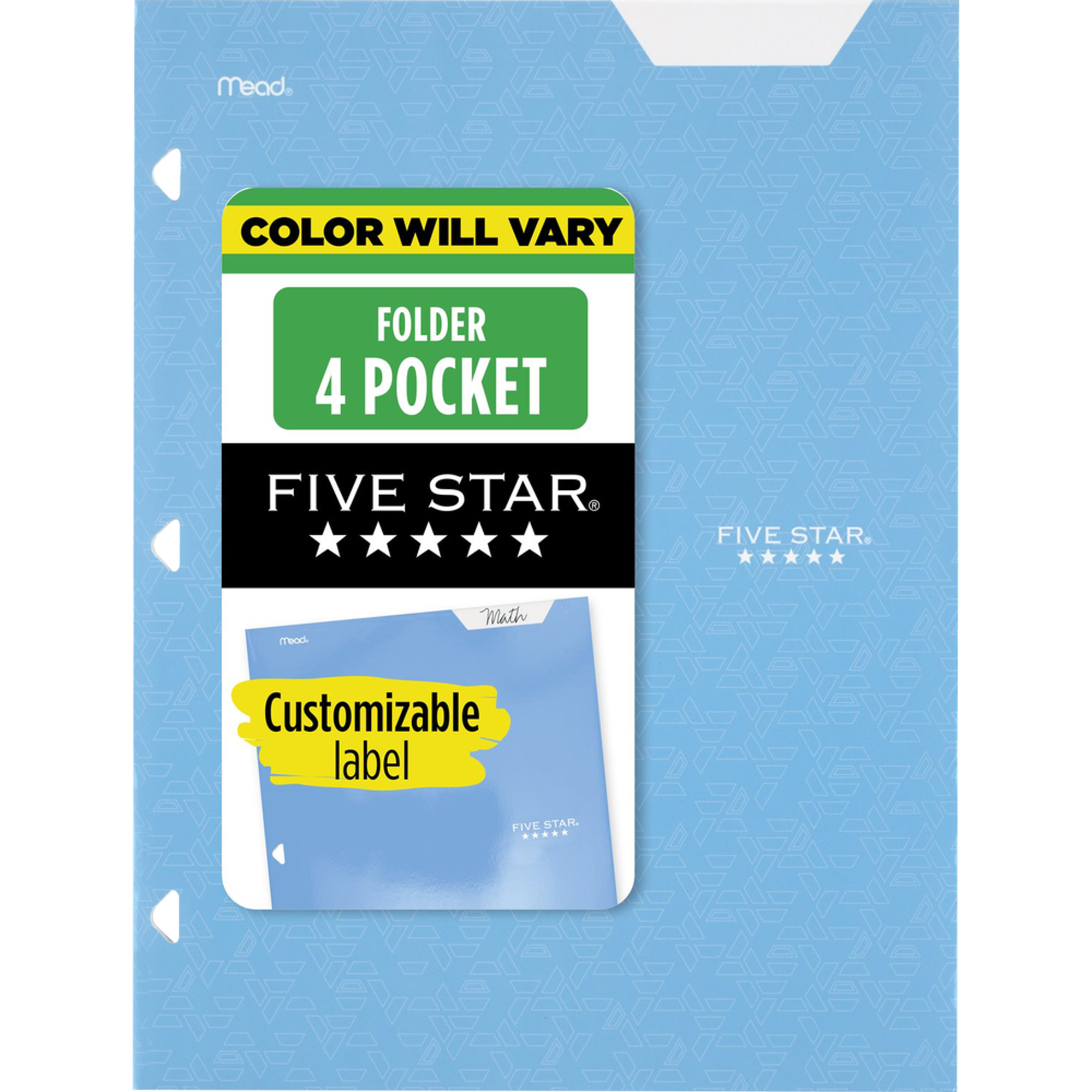 Product image 1 of 1 for Five Star Paper Pocket Folder - Asst 9.5x12in 4 Pocket